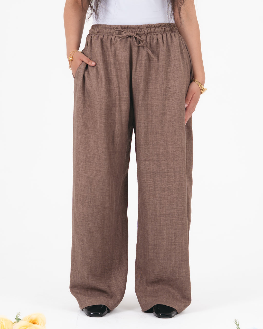 Linen Mocha Taupe Pants