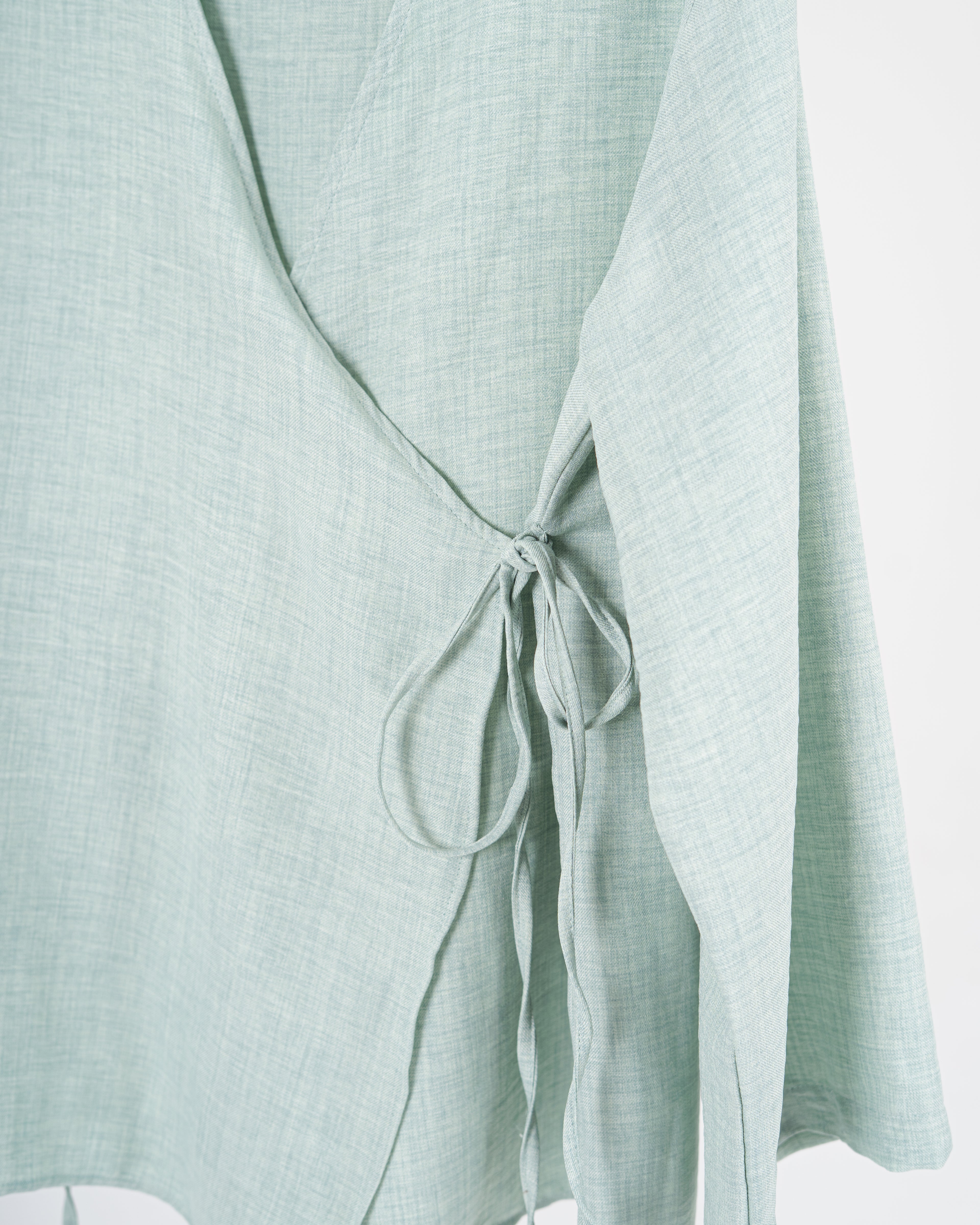 Linen Cardigan in Mint Green