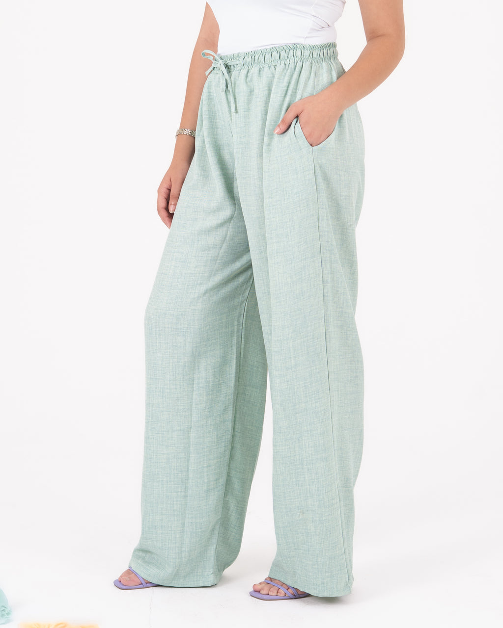 Linen Mint Green Pants