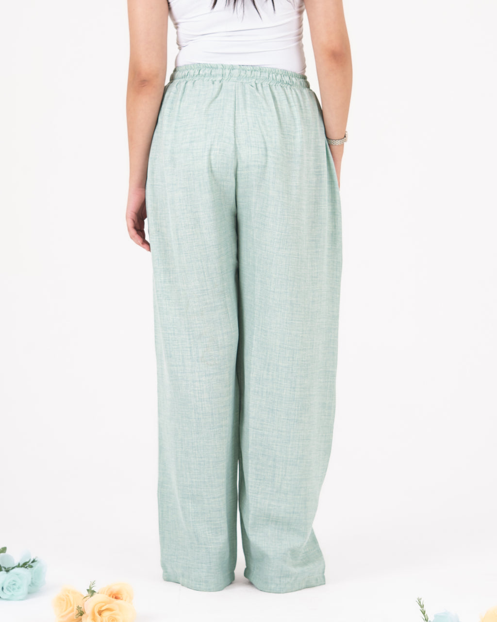 Linen Mint Green Pants