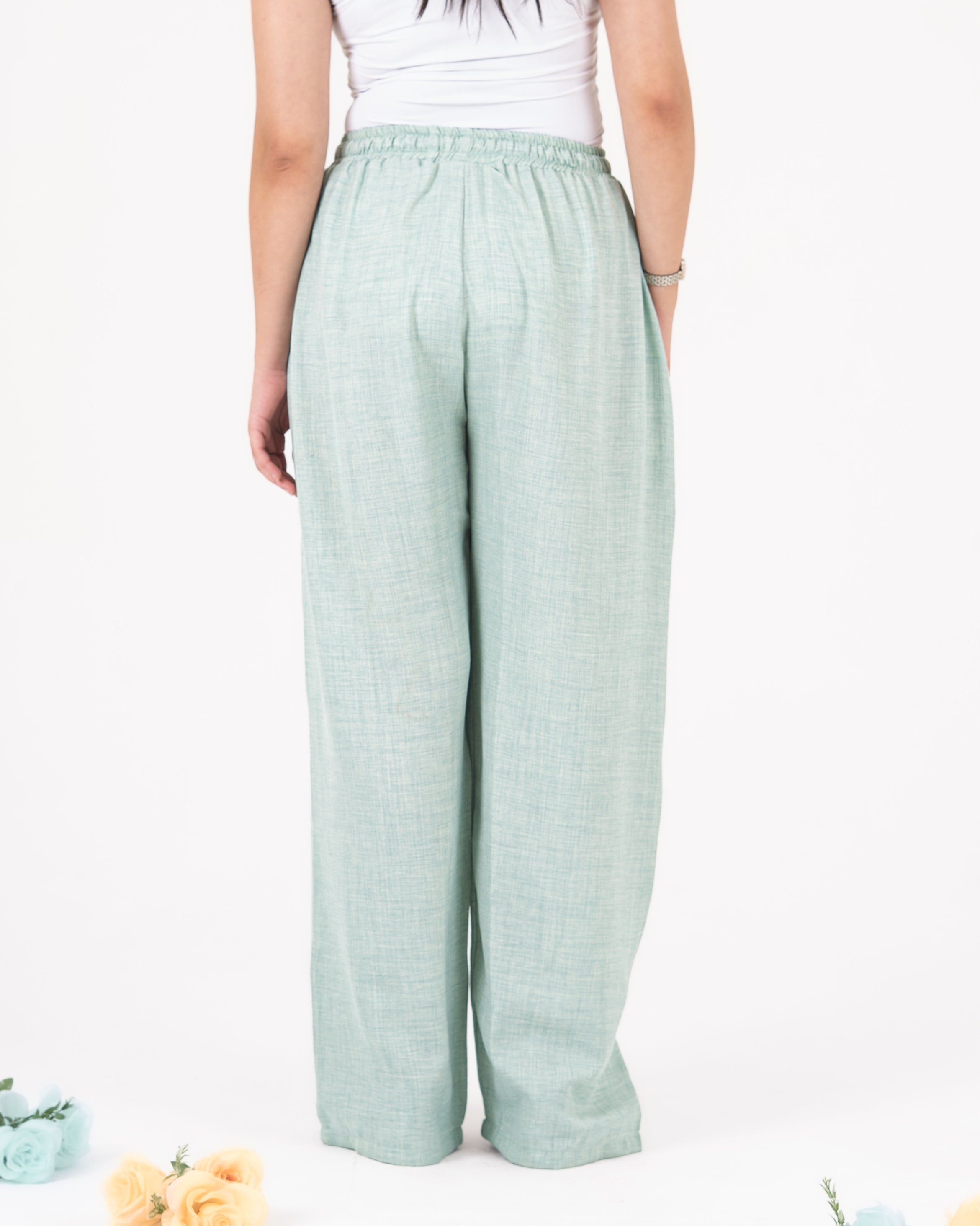 Linen Mint Green Pants
