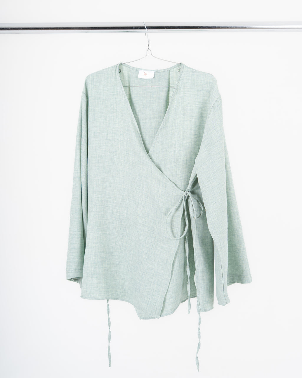 Linen Cardigan in Mint Green