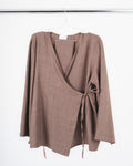 Linen Cardigan in Mocha Taupe